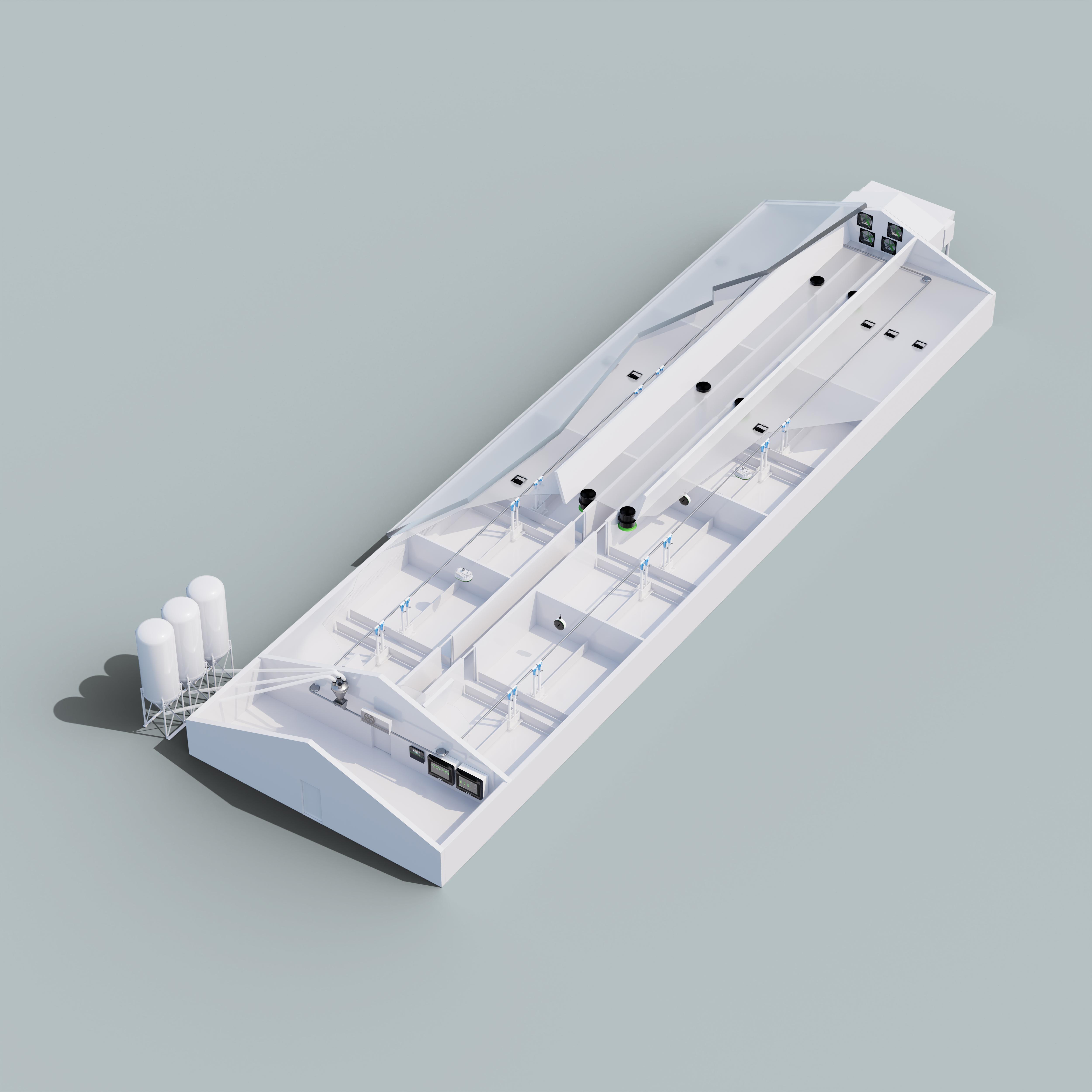 Casseta de cerdos con secciones